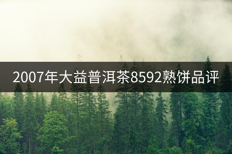 2007年大益普洱茶8592熟餅品評 2007年大益普洱茶8592熟餅品評