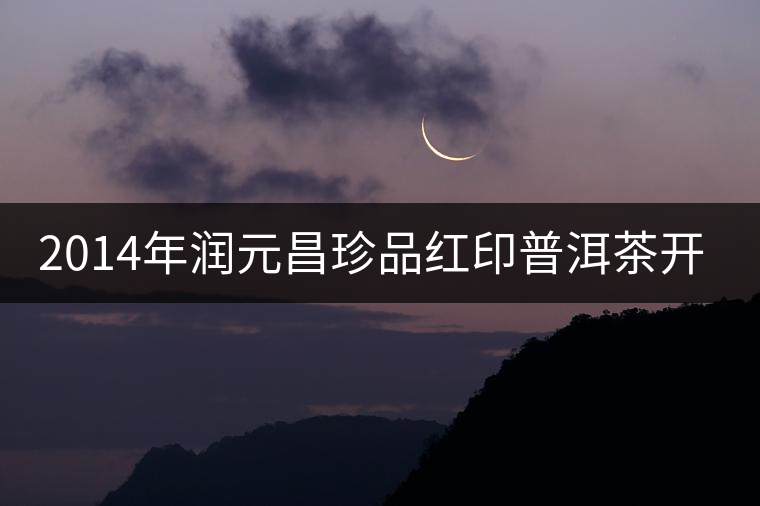 2014年潤元昌珍品紅印普洱茶開湯品鑒