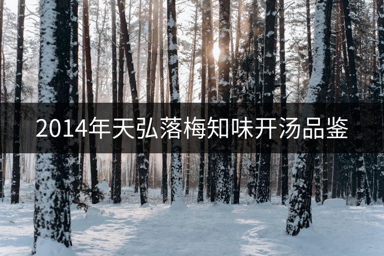 2014年天弘落梅知味開(kāi)湯品鑒 2014年天弘落梅知味開(kāi)湯品鑒