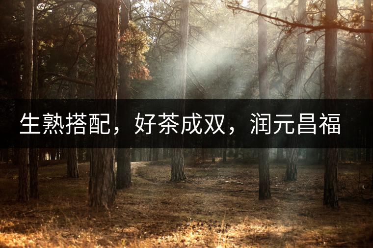 生熟搭配，好茶成雙，潤元昌福祿金瓜如意來襲