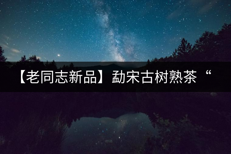 【老同志新品】勐宋古樹熟茶“ 夏雨”— 飲茶伴夏，只為您！