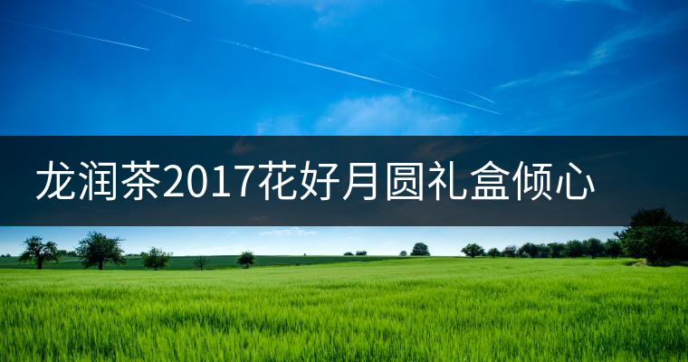 龍潤(rùn)茶2017花好月圓禮盒傾心登場(chǎng)，中秋有它才算團(tuán)圓！