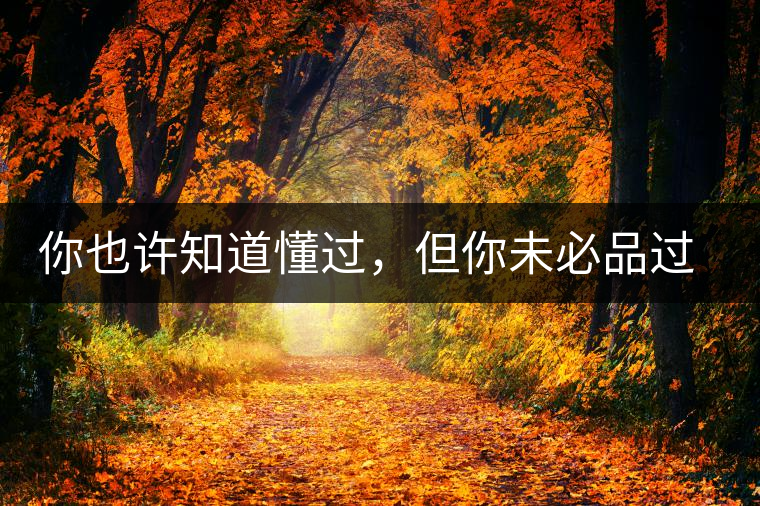 你也許知道懂過，但你未必品過磨烈