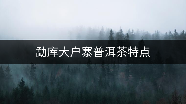 勐庫大戶寨普洱茶特點(diǎn)