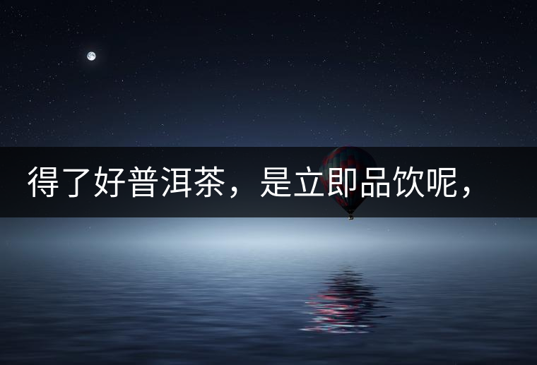 得了好普洱茶，是立即品飲呢，還是收藏？