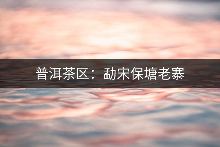 普洱茶區(qū):勐宋保塘老寨 普洱茶區(qū):勐宋保塘老寨