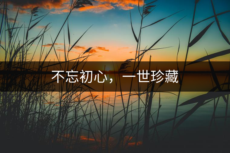 不忘初心，一世珍藏