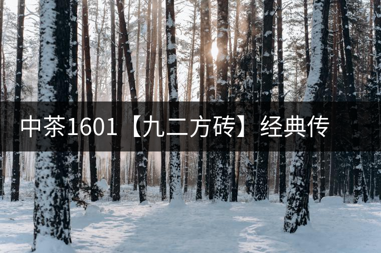 中茶1601【九二方磚】經(jīng)典傳承，巔峰即現(xiàn)