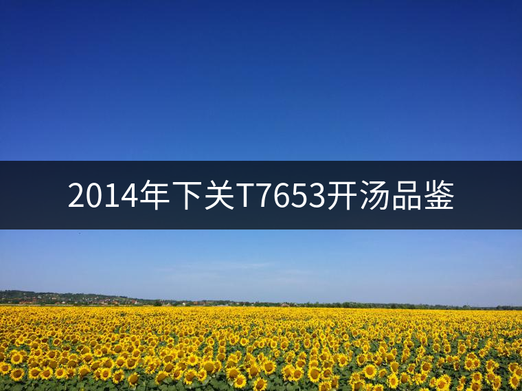 2014年下關T7653開湯品鑒