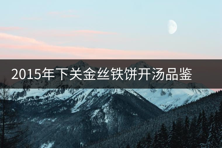 2015年下關(guān)金絲鐵餅開湯品鑒：香氣高揚、滋味綿和