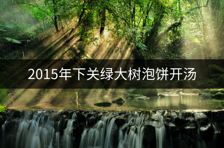 2015年下關(guān)綠大樹泡餅開湯 2015年下關(guān)綠大樹泡餅開湯