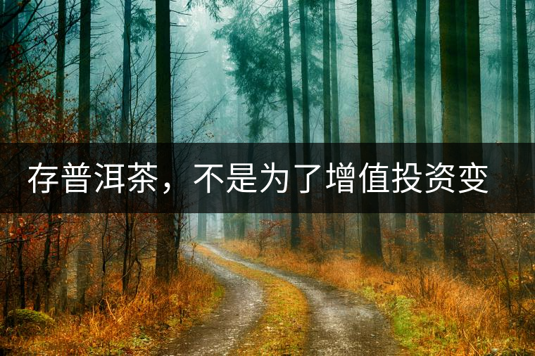 存普洱茶，不是為了增值投資變現(xiàn)，而是為了自己以后有純正的