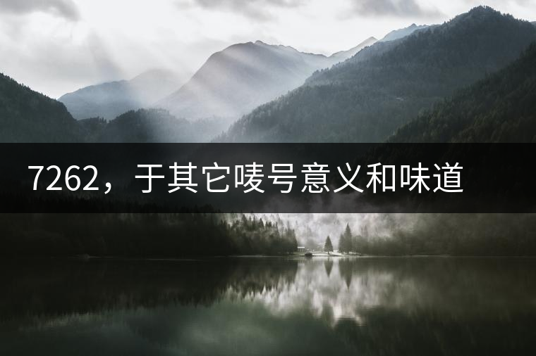 7262，于其它嘜號意義和味道都不一樣的大益高等級熟餅