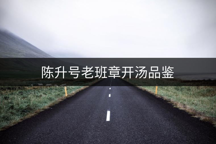 陳升號(hào)老班章開(kāi)湯品鑒