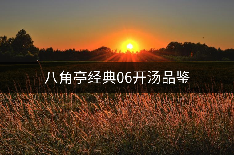 八角亭經典06開湯品鑒