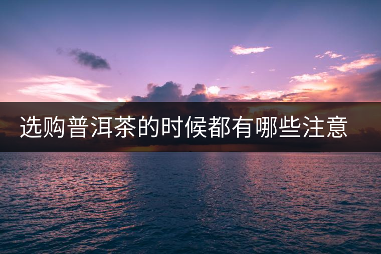 選購普洱茶的時(shí)候都有哪些注意事項(xiàng)？