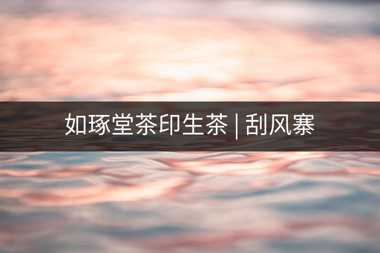 如琢堂茶印生茶 | 刮風(fēng)寨 如琢堂茶印生茶 | 刮風(fēng)寨