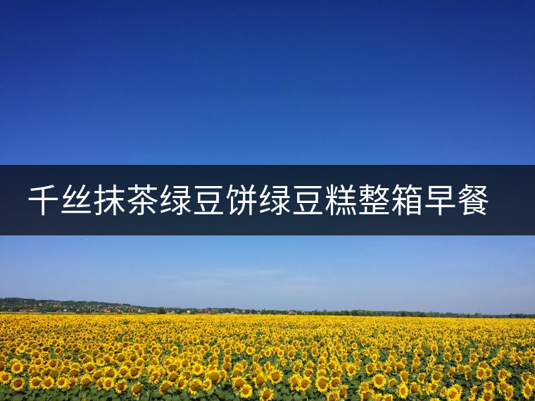 千絲抹茶綠豆餅綠豆糕整箱早餐面包小吃休閑食品全國(guó)小吃網(wǎng)紅零食