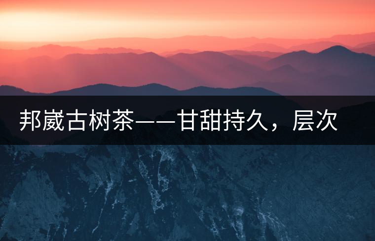 邦崴古樹茶——甘甜持久，層次鮮明