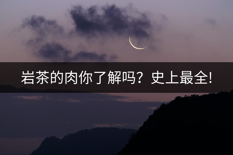 巖茶的肉你了解嗎?史上最全! 巖茶的肉你了解嗎?史上最全!