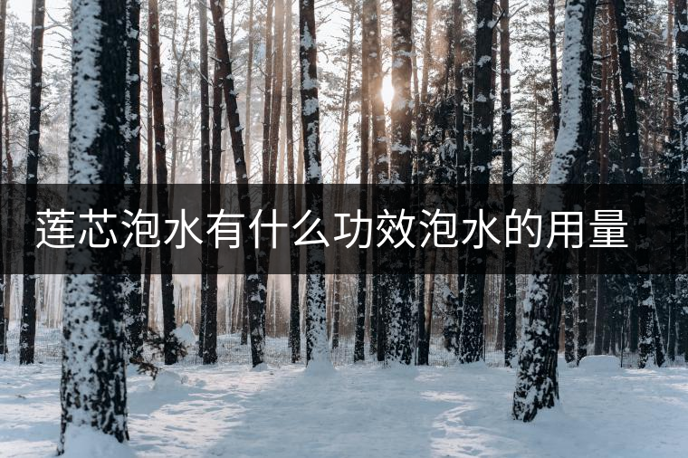 蓮芯泡水有什么功效泡水的用量是多少