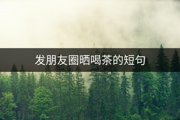 發(fā)朋友圈曬喝茶的短句