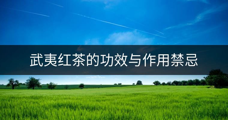 武夷紅茶的功效與作用禁忌 武夷紅茶的功效與作用禁忌