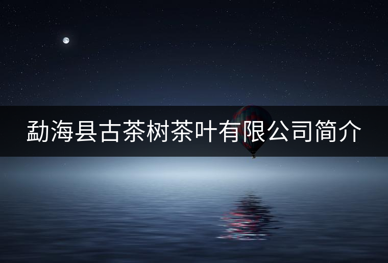 勐?？h古茶樹(shù)茶葉有限公司簡(jiǎn)介