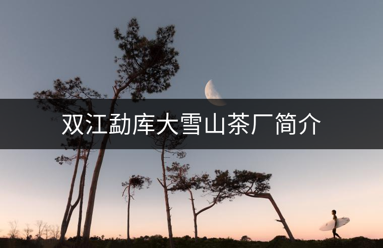 雙江勐庫大雪山茶廠簡(jiǎn)介 雙江勐庫大雪山茶廠簡(jiǎn)介