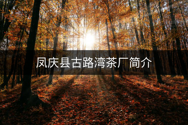 鳳慶縣古路灣茶廠簡介 鳳慶縣古路灣茶廠簡介
