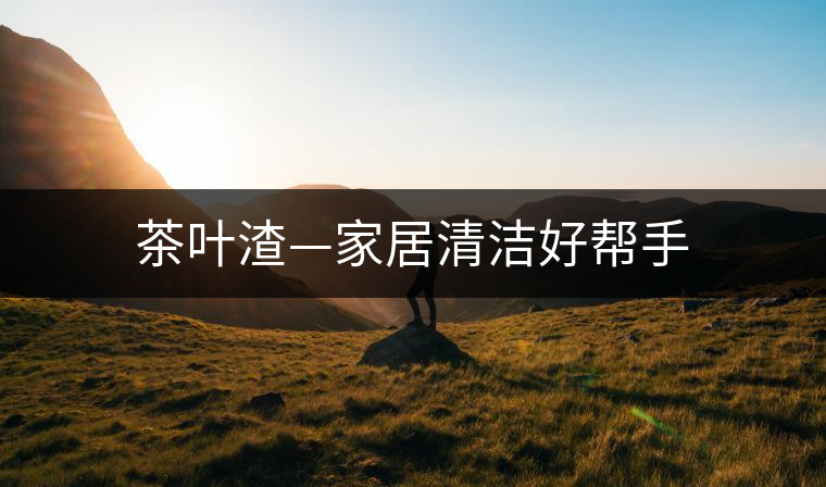 茶葉渣—家居清潔好幫手 茶葉渣—家居清潔好幫手