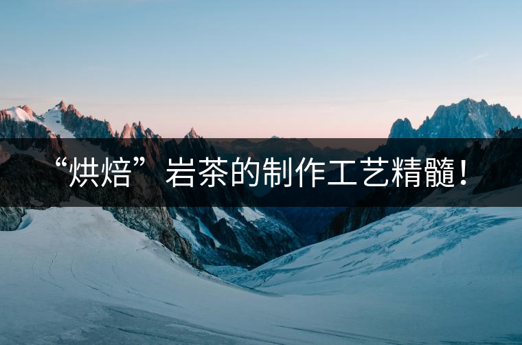 “烘焙”巖茶的制作工藝精髓！