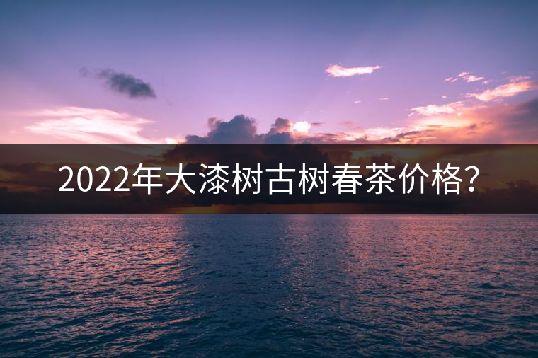 2022年大漆樹古樹春茶價格? 2022年大漆樹古樹春茶價格?