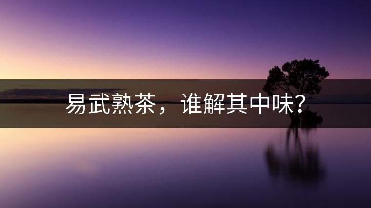 易武熟茶，誰(shuí)解其中味？