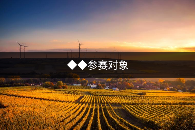 ◆◆參賽對(duì)象