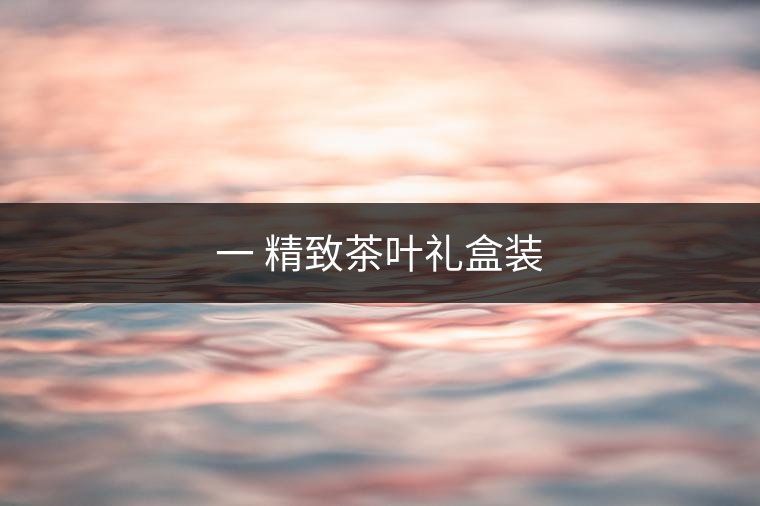 一 精致茶葉禮盒裝