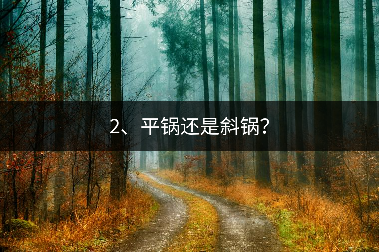 2、平鍋還是斜鍋？