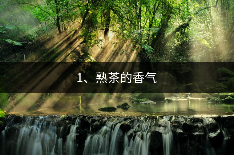 1、熟茶的香氣