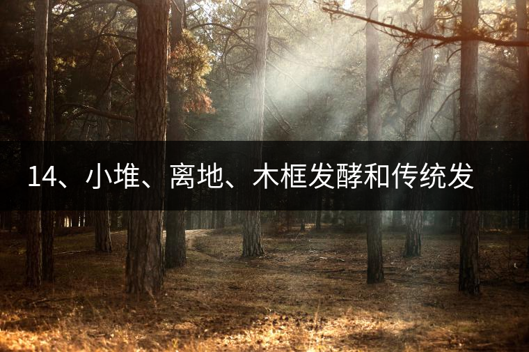 14、小堆、離地、木框發(fā)酵和傳統(tǒng)發(fā)酵