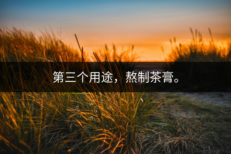 第三個用途，熬制茶膏。