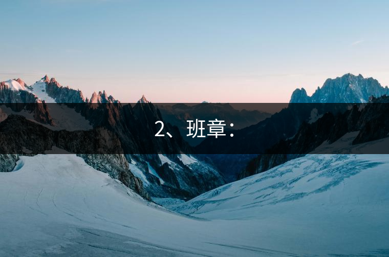 2、班章：